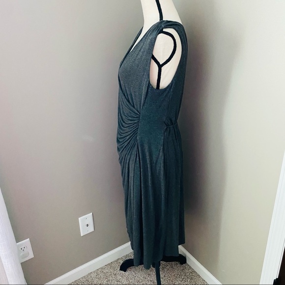 Maeve by Anthro. Heather Ruched Dress Gray XS - Picture 4 of 14